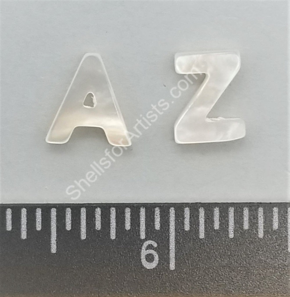 2/5/10Pcs Natural Shell Alphabet Bead 8mm Round Charms 26 Letter A-Z Mother  Of Pearl