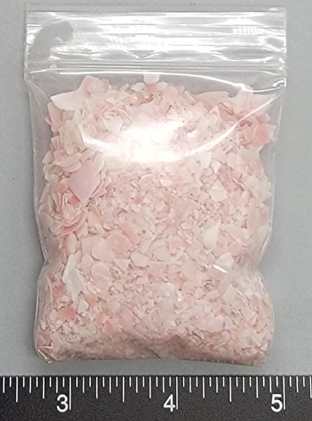 Pink Shell Flakes - 2.5" x 3" bag