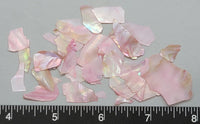 Very thin, iridescent, dyed Pink mother of pearl flakes - 2mm to 15mm - 1.75" x 2" Box