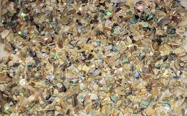 Tiny Abalone Chips - 0.5mm to 2mm - 2" x 2" bag