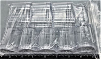 12 Clear Plastic Storage Jars With Secure Screw Tops