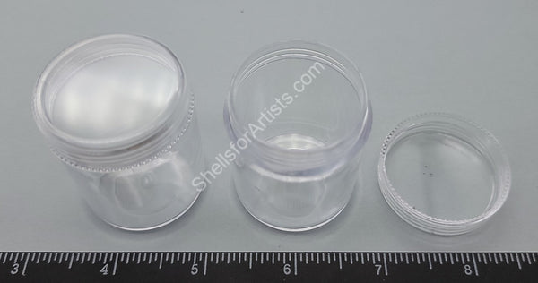 12 Clear Plastic Storage Jars With Secure Screw Tops