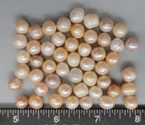 Undrilled, natural ring around the rosy, genuine cultured pearls - 8mm - 50pcs