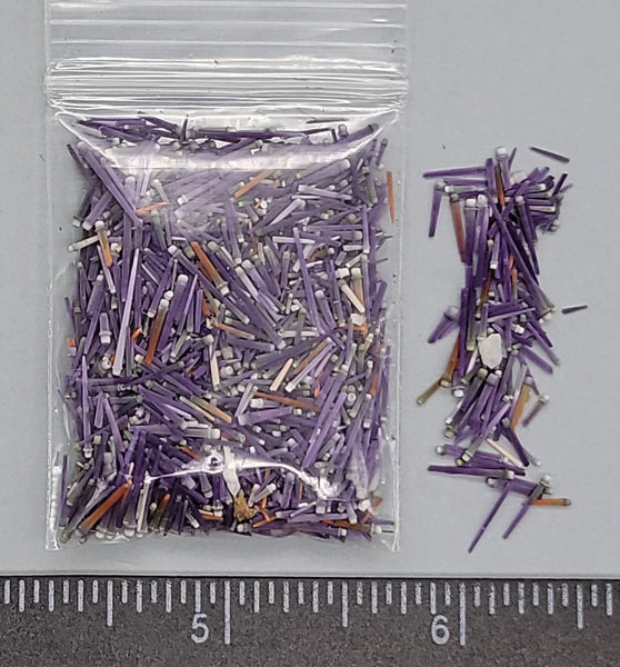 South African Glossy, Tiny Sea Urchin Spines-purple - 3mm to 8mm - 1.5"x2" bag