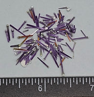 South African Glossy, Tiny Sea Urchin Spines-purple - 3mm to 8mm - 1.5"x2" bag