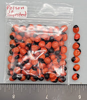 Crab Eyes/Rosary Peas - 4mm to 6mm - 2"x2" bag