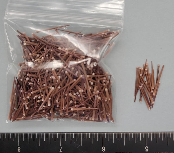 Warm, Pinky-Brown Urchin Spines - 5mm to 18mm - 2.5" x 2.5" bag