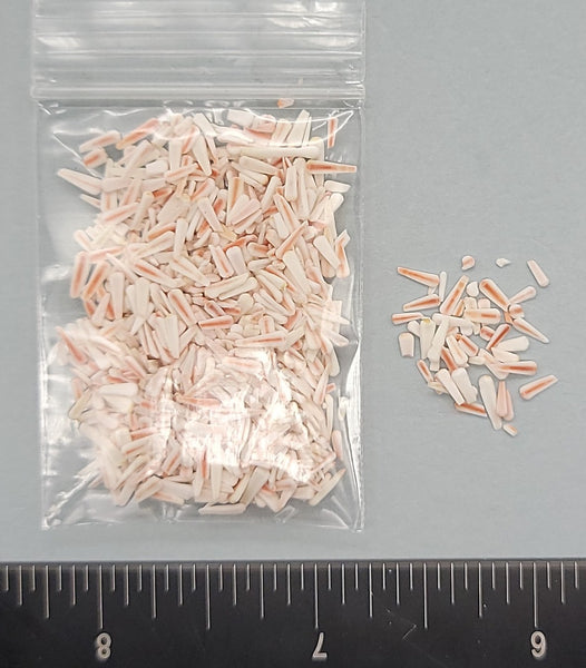 Pale Pinkish white sea urchin spines! - 3mm to 8mm - 2"x1.5" bag