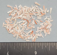 Pale Pinkish white sea urchin spines! - 3mm to 8mm - 2"x1.5" bag