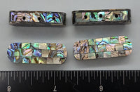 Rainbow/Paua Abalone Mosaic - 33mm - 4pcs
