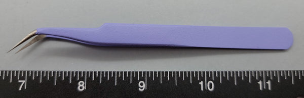Lavender Bent End Tweezers - 4.75" long - 1pc