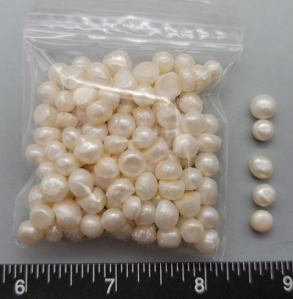 White irregular cultured pearls - 4mm to 7mm - 2.5"x2.5" bag