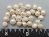 White irregular cultured pearls - 4mm to 7mm - 2.5"x2.5" bag