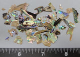 Very thin, Rainbow Abalone (Paua) flakes - 2mm to 25mm - 1.75" x 2" Box