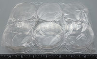 6 Clear Plastic Storage Jars