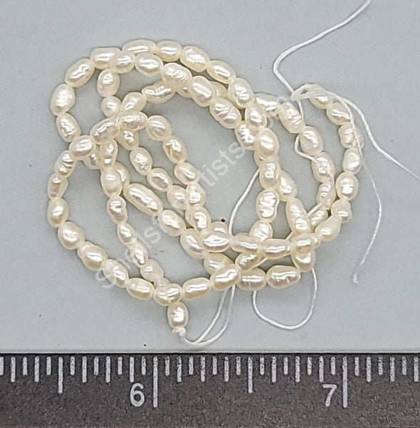 Bright White Baroque Genuine Cultured Pearls
