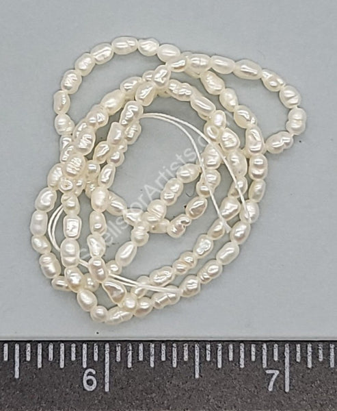Bright White Baroque Genuine Cutured Pearls
