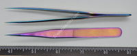 Colorful Titanium Stainless Steel Pointed Straight Tweezers- Longer