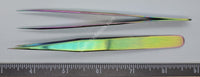 Colorful Titanium Stainless Steel Pointed Straight Tweezers- Longer