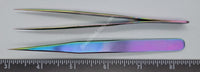 Colorful Titanium Stainless Steel Pointed Straight Tweezers- Longer