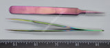 Colorful Titanium Stainless Steel Pointed Straight Tweezers- Short