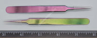 Colorful Titanium Stainless Steel Pointed Straight Tweezers- Short