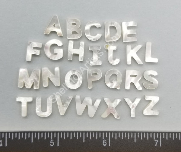 Mother of Pearl Shell Alphabet Beads, Mother of Pearl Round Letter Beads,  Round Coin Letter Charms, Initial Charm, You Choose Letter, HZB044 