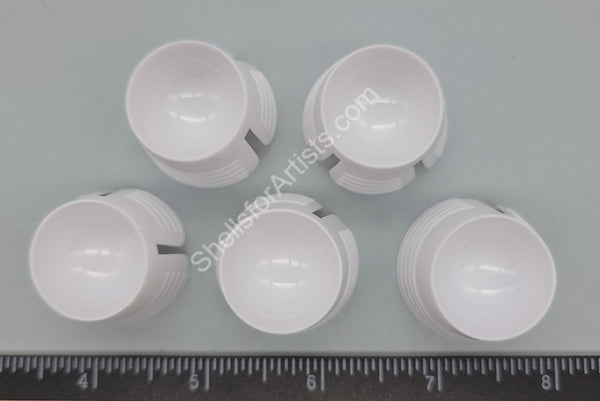 Set Of 5 Tiny Plastic Cups With A Perfect ½ Sphere